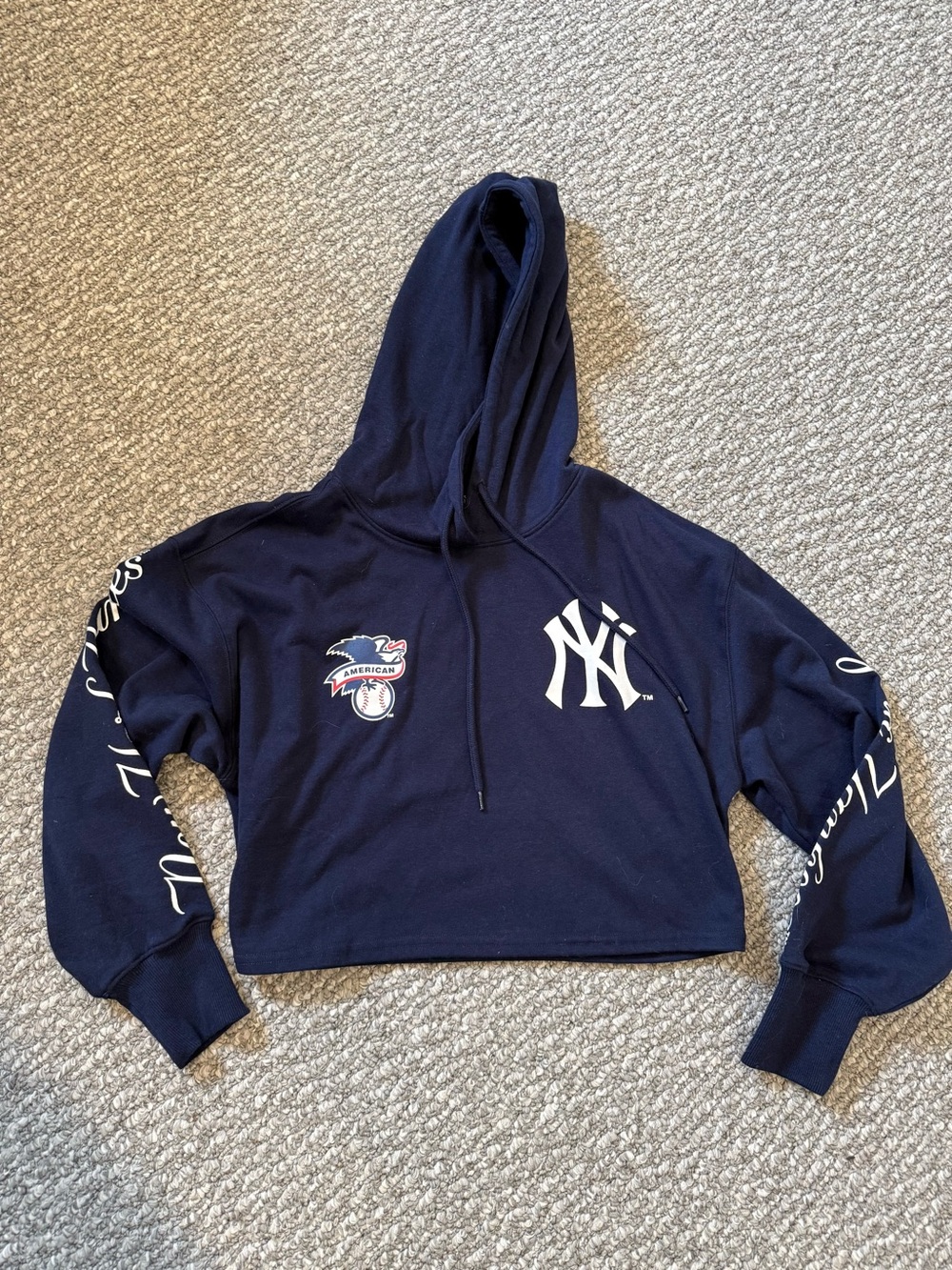 PacSun Navy Hooded Sweatshirt with Branded Label